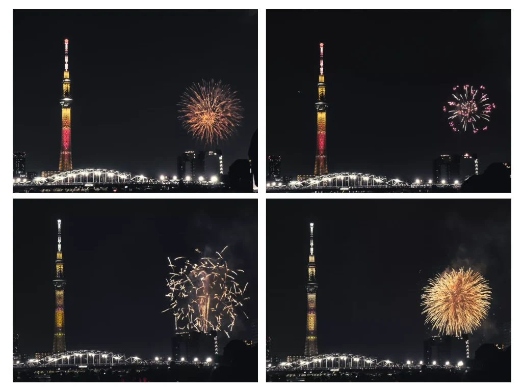 花火照片，有晴空塔